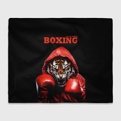 Плед флисовый Boxing tiger, цвет: 3D-велсофт