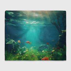 Плед флисовый Подводный мир, цвет: 3D-велсофт