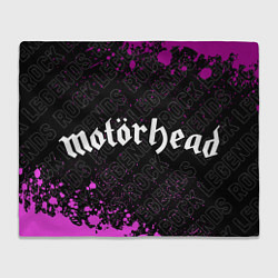 Плед флисовый Motorhead rock legends: надпись и символ, цвет: 3D-велсофт