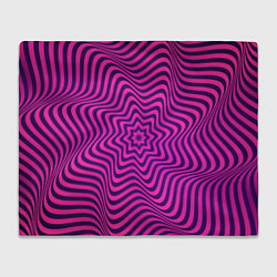 Плед флисовый Абстрактный фиолетовый узор, цвет: 3D-велсофт