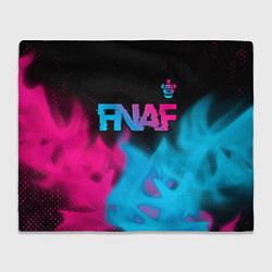 Плед флисовый FNAF - neon gradient: символ сверху, цвет: 3D-велсофт