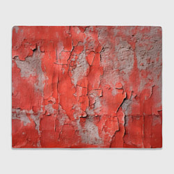 Плед флисовый Красные и серые трещины, цвет: 3D-велсофт