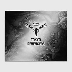 Плед флисовый Tokyo Revengers glitch на светлом фоне, цвет: 3D-велсофт