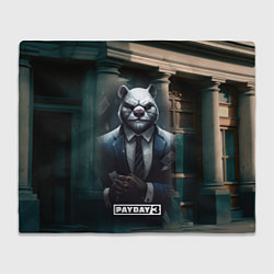 Плед флисовый Payday 3 white bear, цвет: 3D-велсофт