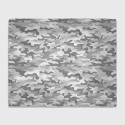 Плед флисовый Камуфляж серый, цвет: 3D-велсофт