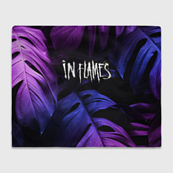 Плед флисовый In Flames neon monstera, цвет: 3D-велсофт