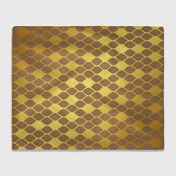 Плед флисовый Golden pattern, цвет: 3D-велсофт