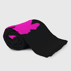 Плед флисовый Розовый силуэт Blackpink на черном фоне, цвет: 3D-велсофт — фото 2