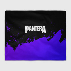 Плед флисовый Pantera purple grunge, цвет: 3D-велсофт