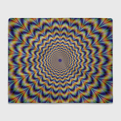 Плед флисовый Гипнотический рисунок, цвет: 3D-велсофт