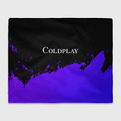 Плед флисовый Coldplay purple grunge, цвет: 3D-велсофт