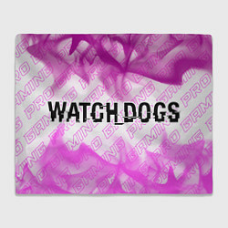 Плед флисовый Watch Dogs pro gaming: надпись и символ, цвет: 3D-велсофт