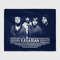 Плед флисовый Kasabian все участники группы, цвет: 3D-велсофт