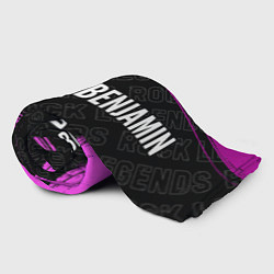 Плед флисовый Breaking Benjamin rock legends: надпись и символ, цвет: 3D-велсофт — фото 2