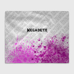 Плед флисовый Megadeth rock legends: символ сверху, цвет: 3D-велсофт
