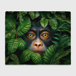 Плед флисовый Черная обезьянка, цвет: 3D-велсофт