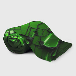 Плед флисовый Зеленое треснутое стекло, цвет: 3D-велсофт — фото 2