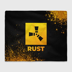 Плед флисовый Rust - gold gradient, цвет: 3D-велсофт