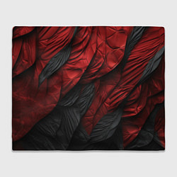 Плед флисовый Red black texture, цвет: 3D-велсофт