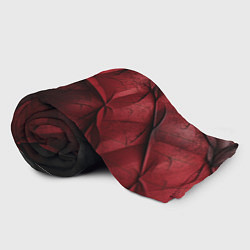 Плед флисовый Black red texture, цвет: 3D-велсофт — фото 2
