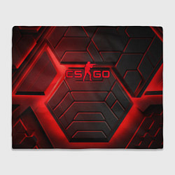 Плед флисовый Red neon CS GO, цвет: 3D-велсофт