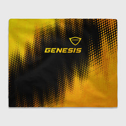 Плед флисовый Genesis - gold gradient: символ сверху, цвет: 3D-велсофт