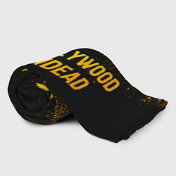 Плед флисовый Hollywood Undead - gold gradient: надпись и символ, цвет: 3D-велсофт — фото 2