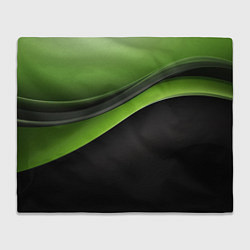 Плед Black green abstract