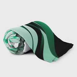 Плед флисовый White green black, цвет: 3D-велсофт — фото 2