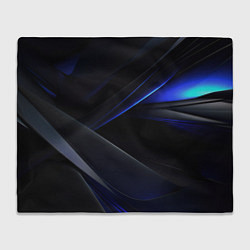 Плед флисовый Black blue background, цвет: 3D-велсофт