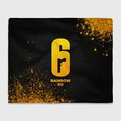 Плед флисовый Rainbow Six - gold gradient, цвет: 3D-велсофт