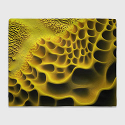 Плед флисовый Yellow background, цвет: 3D-велсофт
