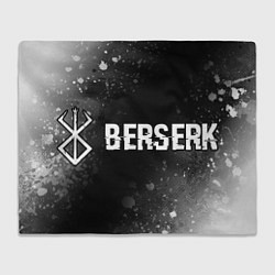 Плед флисовый Berserk glitch на темном фоне: надпись и символ, цвет: 3D-велсофт