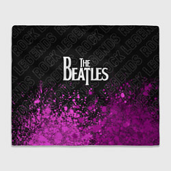 Плед флисовый The Beatles rock legends: символ сверху, цвет: 3D-велсофт
