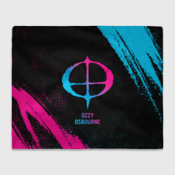 Плед флисовый Ozzy Osbourne - neon gradient, цвет: 3D-велсофт