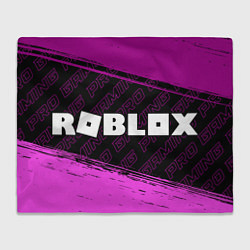 Плед флисовый Roblox pro gaming: надпись и символ, цвет: 3D-велсофт