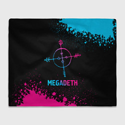 Плед флисовый Megadeth - neon gradient, цвет: 3D-велсофт