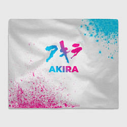 Плед флисовый Akira neon gradient style, цвет: 3D-велсофт