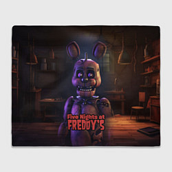 Плед флисовый Five Nights at Freddys Bonnie, цвет: 3D-велсофт