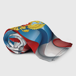 Плед флисовый Герб России триколор, цвет: 3D-велсофт — фото 2