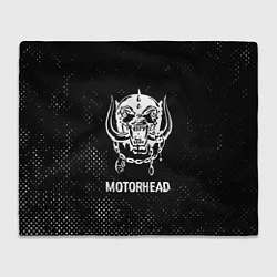 Плед флисовый Motorhead glitch на темном фоне, цвет: 3D-велсофт