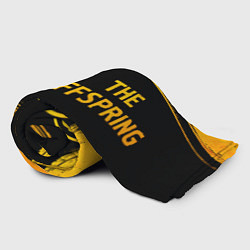 Плед флисовый The Offspring - gold gradient: надпись и символ, цвет: 3D-велсофт — фото 2