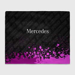 Плед флисовый Mercedes pro racing: символ сверху, цвет: 3D-велсофт