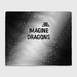 Плед флисовый Imagine Dragons glitch на светлом фоне: символ све, цвет: 3D-велсофт