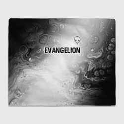 Плед флисовый Evangelion glitch на светлом фоне: символ сверху, цвет: 3D-велсофт