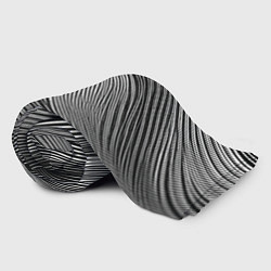 Плед флисовый Черно-белые полосы абстракция, цвет: 3D-велсофт — фото 2