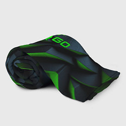 Плед флисовый CSGO green texture logo, цвет: 3D-велсофт — фото 2