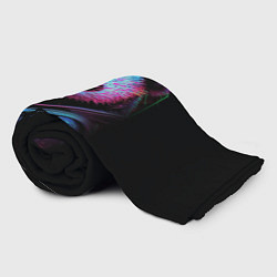 Плед флисовый Панда в красках киберпанк, цвет: 3D-велсофт — фото 2