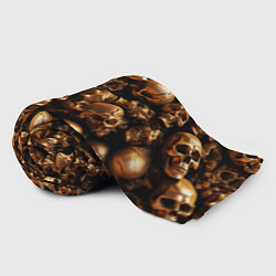 Плед флисовый Медные черепа, цвет: 3D-велсофт — фото 2