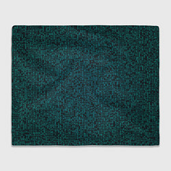 Плед флисовый Паттерн мозаика зелёный, цвет: 3D-велсофт